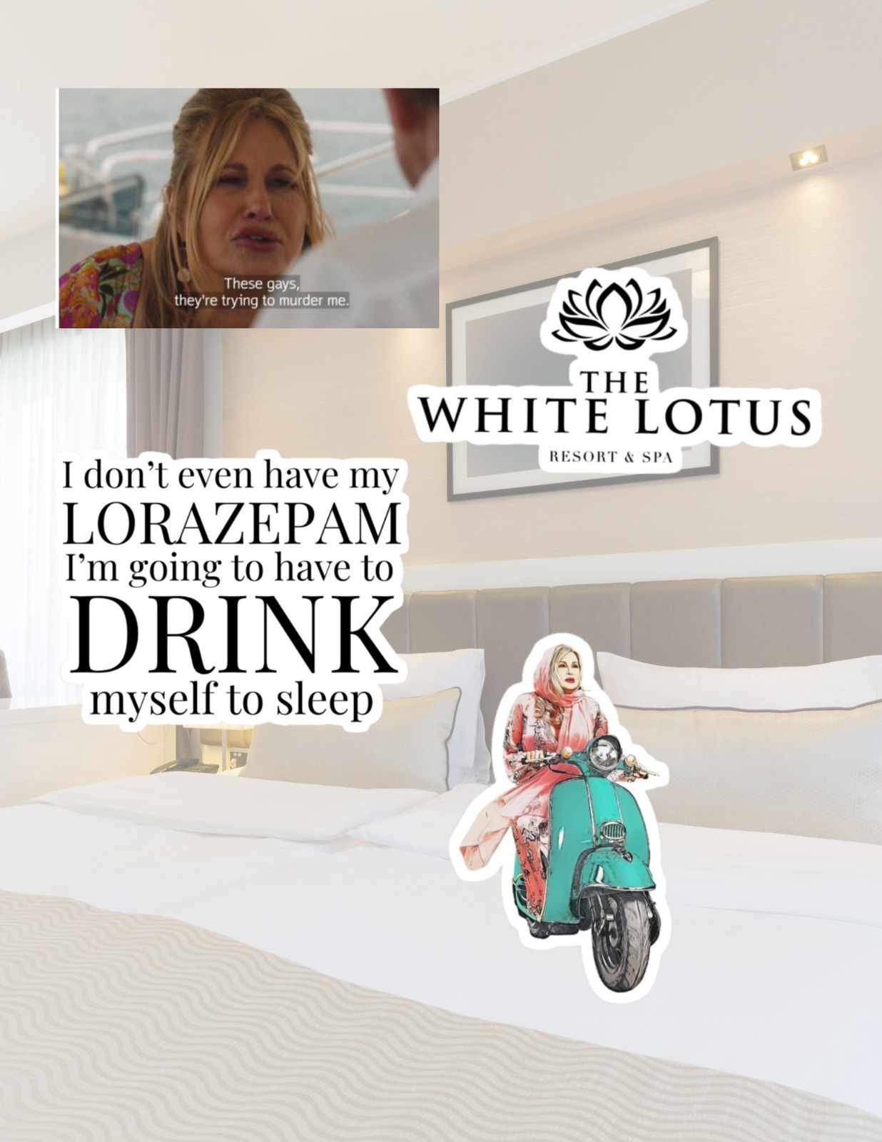 White Lotus TV 4pc Sticker Pack