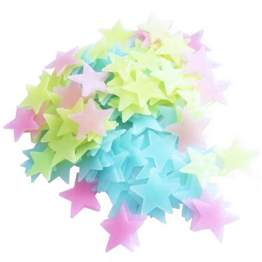 Wall,Dark,Glow,Luminous,Stars,Stickers,3d,Kids,Bedroom,Decor,Fluorescent