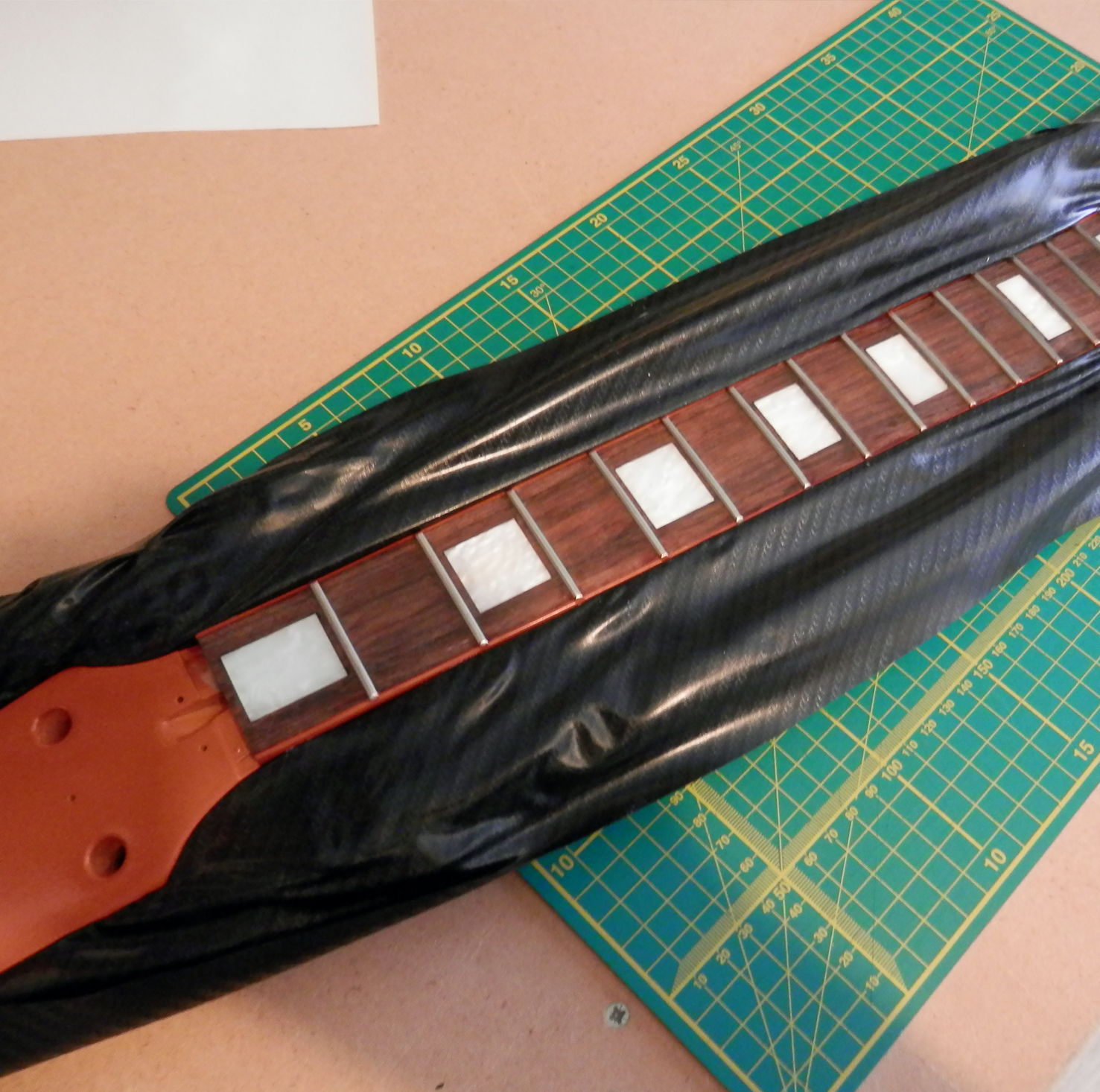 Black Carbon Fibre Vinyl Skin Wrap for Electric Guitar Air Lease Sticker DIY