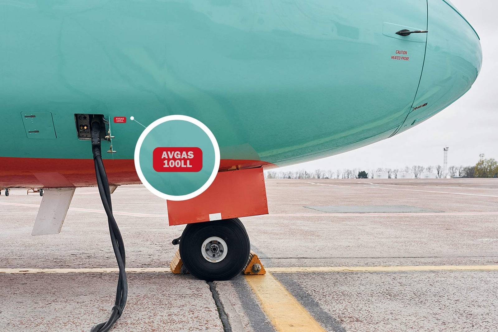 AVGAS 100LL Stickers | 2×1 Fuel Labels | 4 Pack