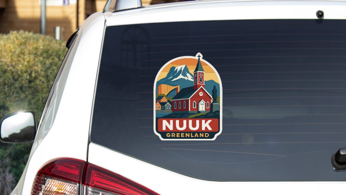 Nuuk Greenland Sticker Decal Vinyl Die-Cut City Skyline Landmark Design