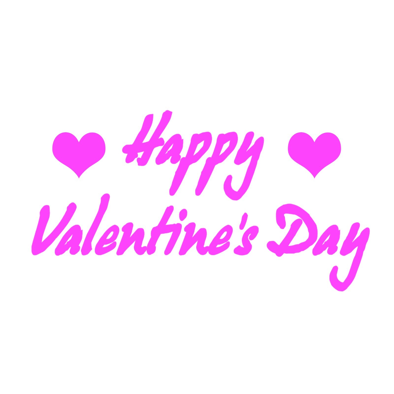 Happy Valentines Day Sticker Decal – Holidays Words Phrases Choose Color Size