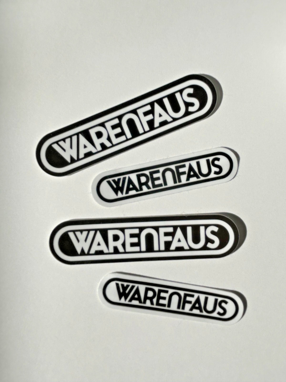 WARËNFAUS Sticker Pack Logo Decals Multiple Sizes Streetwear Minimal Rare