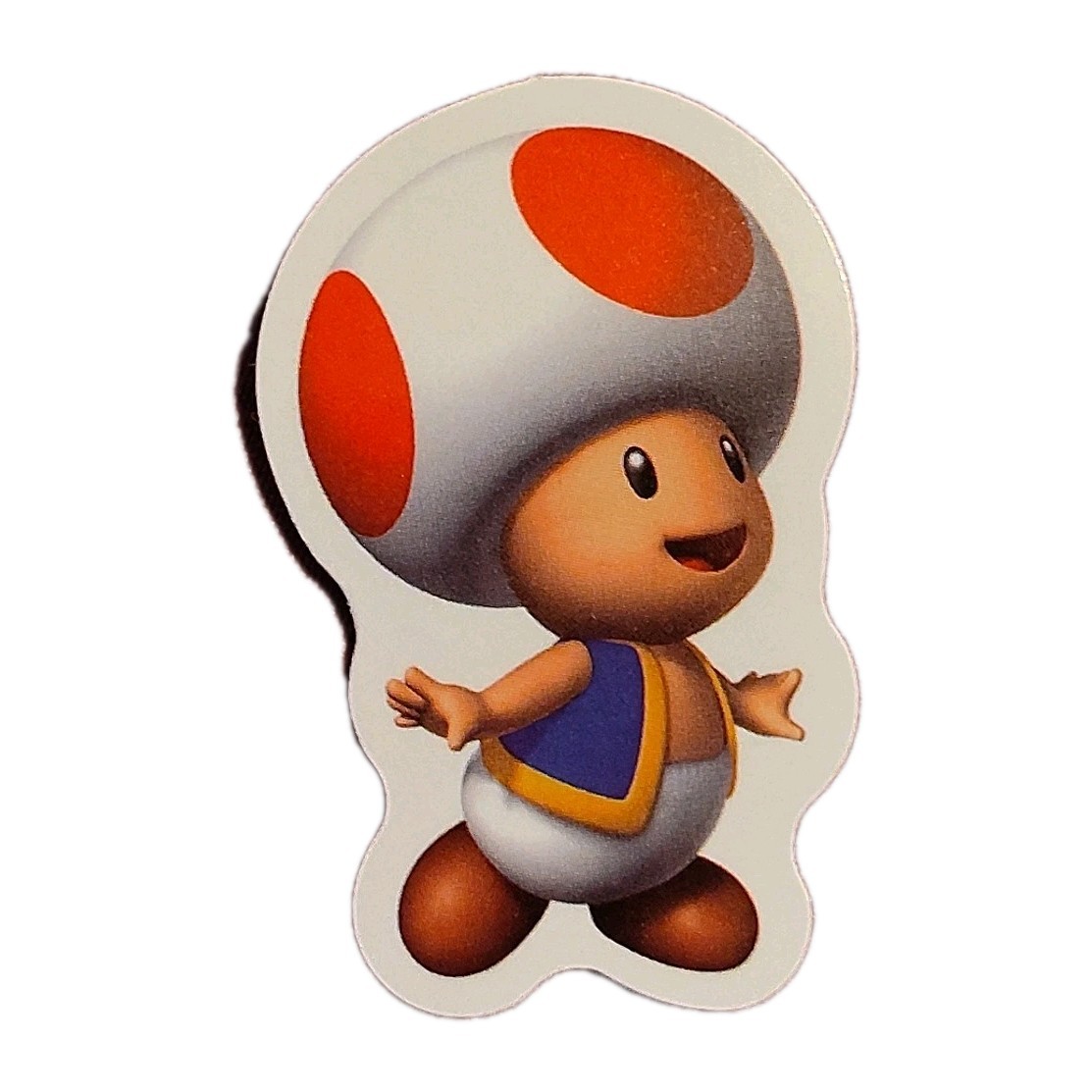 Toad, Super Mario, Nintendo, Fun Adorable Glossy Vinyl Sticker, Decal 1.75"