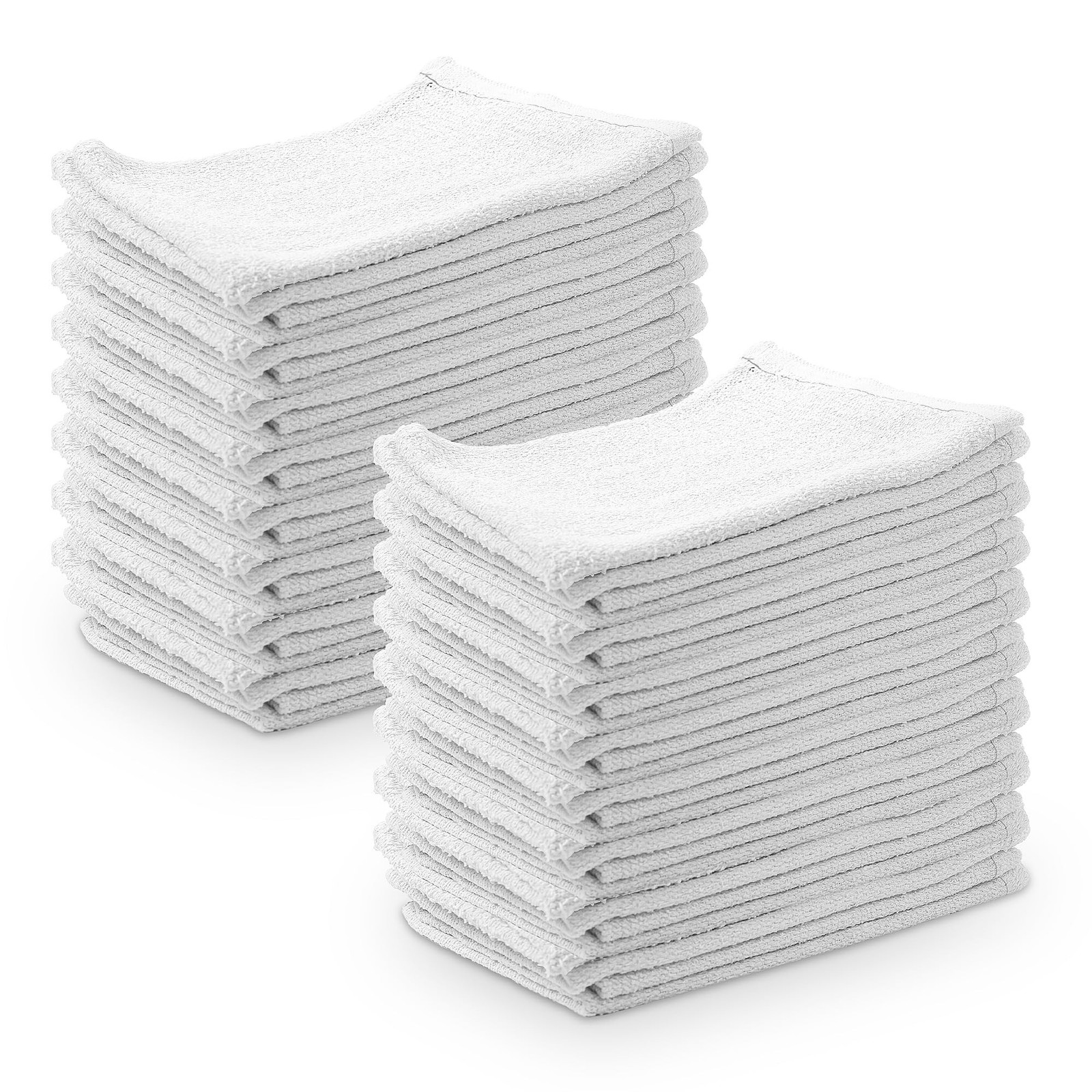 Terry Cloth Rags for Cleaning (60PCS), Bag of Rags White, 100% Cotton Bar Mop…