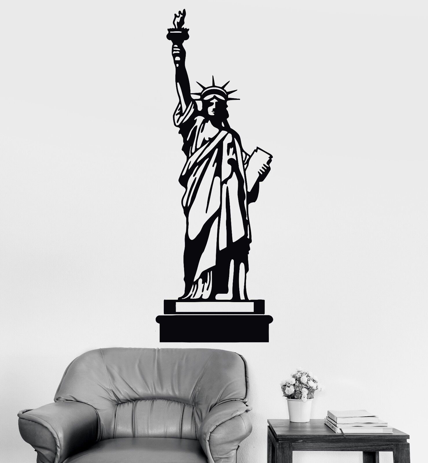 Vinyl Wall Decal Statue of Liberty USA Symbol United States Stickers (449ig)
