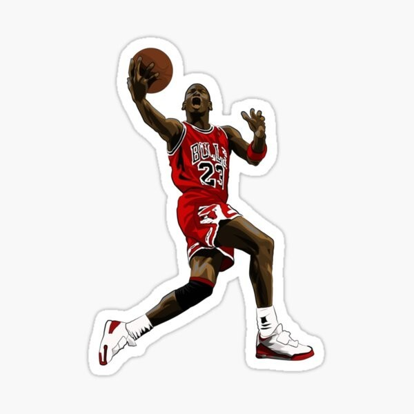 michael jordan basketball nba Sticker Gloss Laminate l Waterproof uv resistant