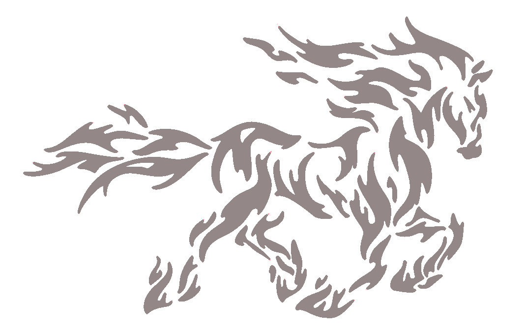 HORSE FLAME, FIRE HORSE, Decal Stickers for Cars, Windows, Laptops, Wall,