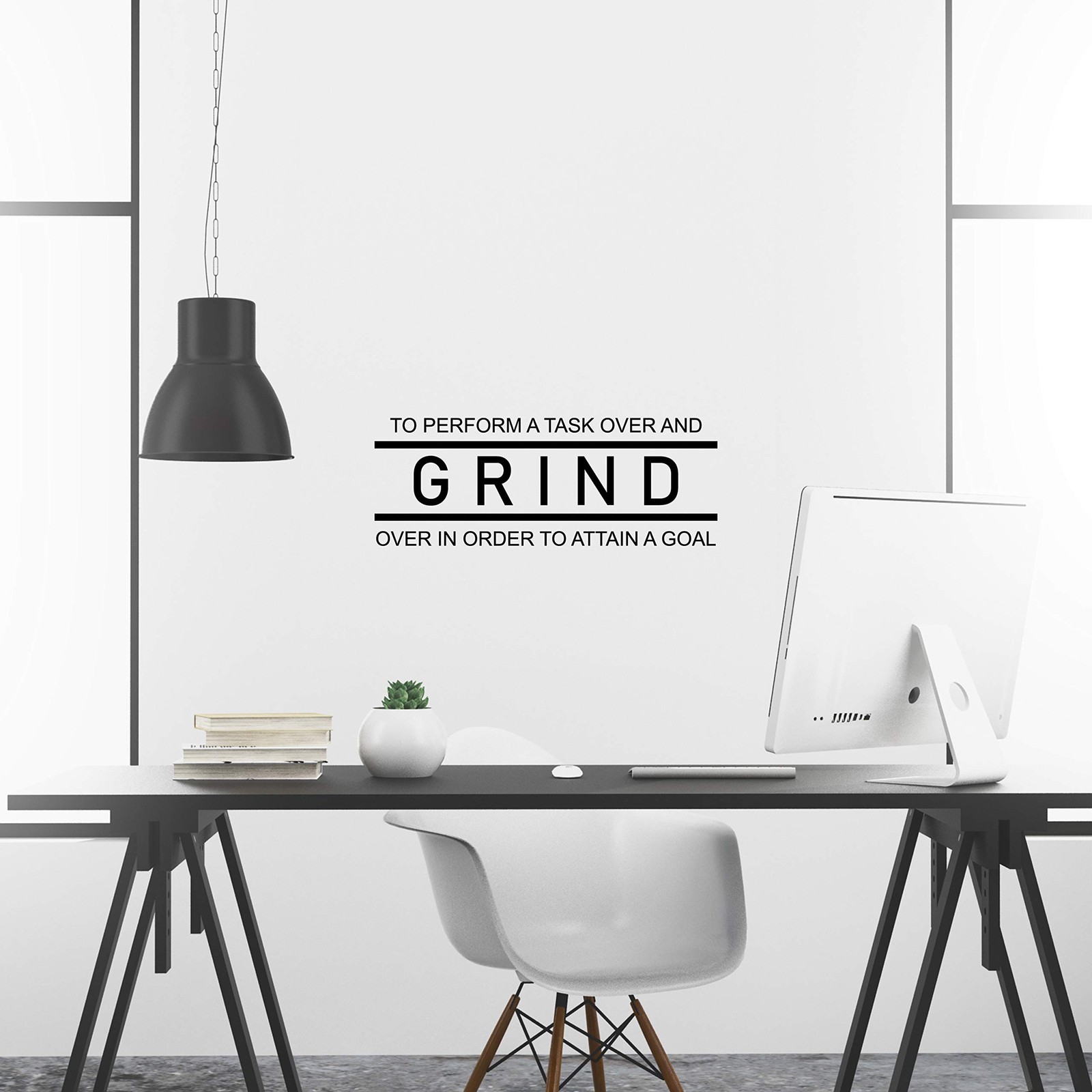 Grind Inspirational Wall Decal Sticker Motivational Office Decor Quote Inspir…