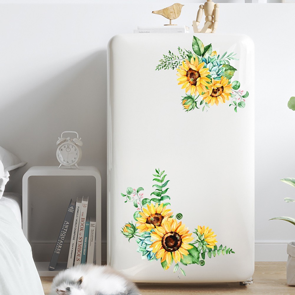 Waterproof Sunflower PVC Removable Wall Stickers Art Decals Mural Decor