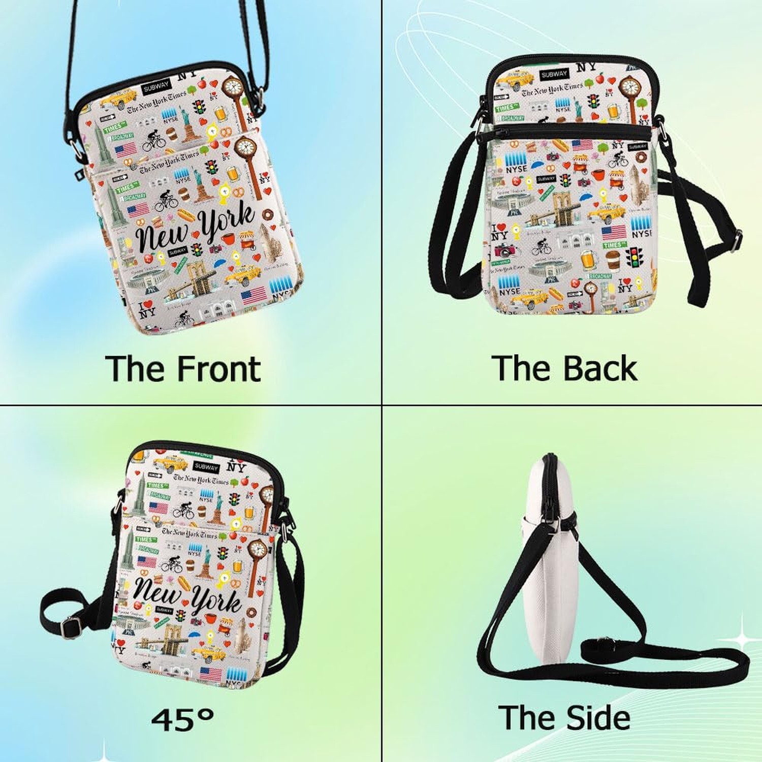 G2TUP New York Travel Crossbody Bag – New York City Themed Gifts & Souvenir