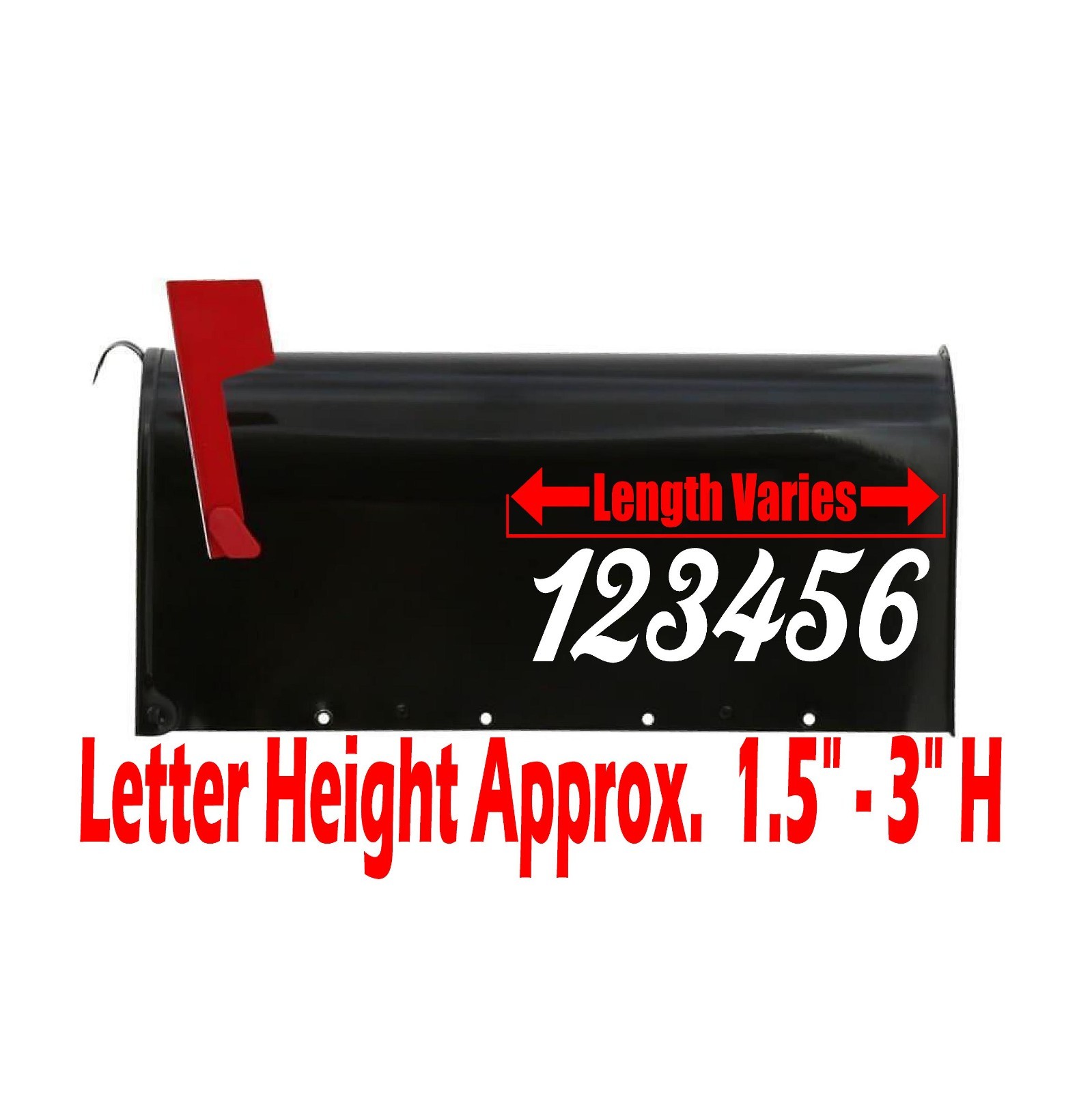 Mailbox Numbers Custom Pair Decal Sticker Personalize Home Address Mail Box Door