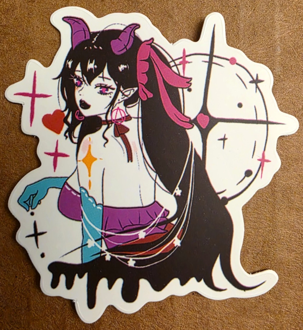 Halloween Sticker Vampire Girl Witch Ghost Dragon Gothic Punk Emo Anime Manga