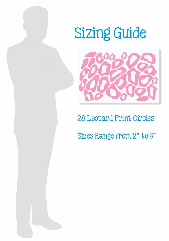 Leopard Cheetah Animal Print Wall Sticker Decals 31pc 5" Room Decor Peel-n-Stick