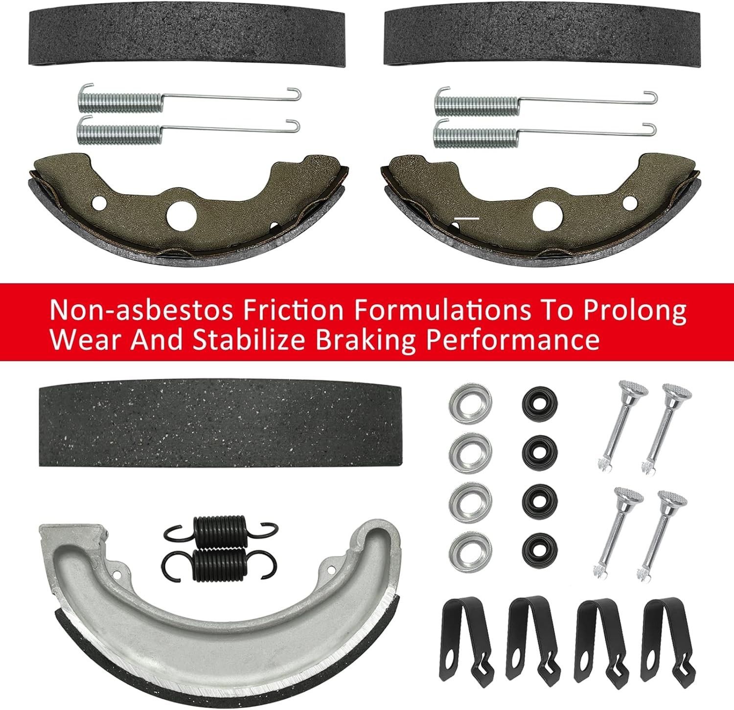 Brake Shoes Kit Front & Rear for Honda Fourtrax 300 4×4 1988-2000 TRX300 TRX3…