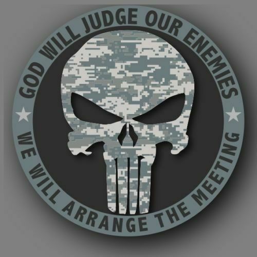 SKULL CAMO US ARMY MILITARY FROM 2" TO 50" CAR TRUCK DECAL STICKER USA