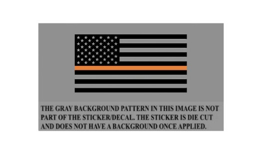 THIN ORANGE LINE AMERICAN FLAG SEARCH AND RESCUE / EMS Window Decal/Sticker