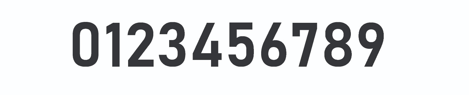 0-10 7"-32" Big Size Vinyl Die Cut Decal Numbers (Black), 6Yrs Outdoor Film