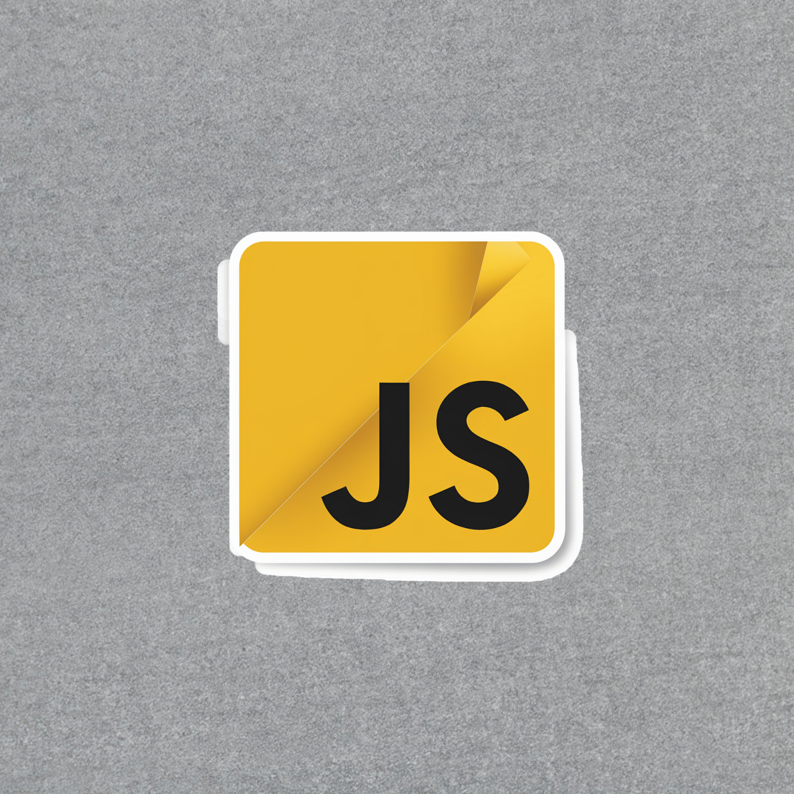 JavaScript JS Programming Language Yellow Sticker for Coders #5261