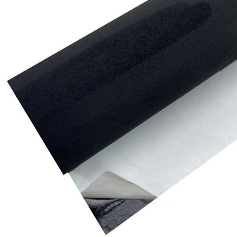 Suede Wrap Velvet Self-Adhesive Fabric Black DIY Film Car Interior Trim 50x150cm