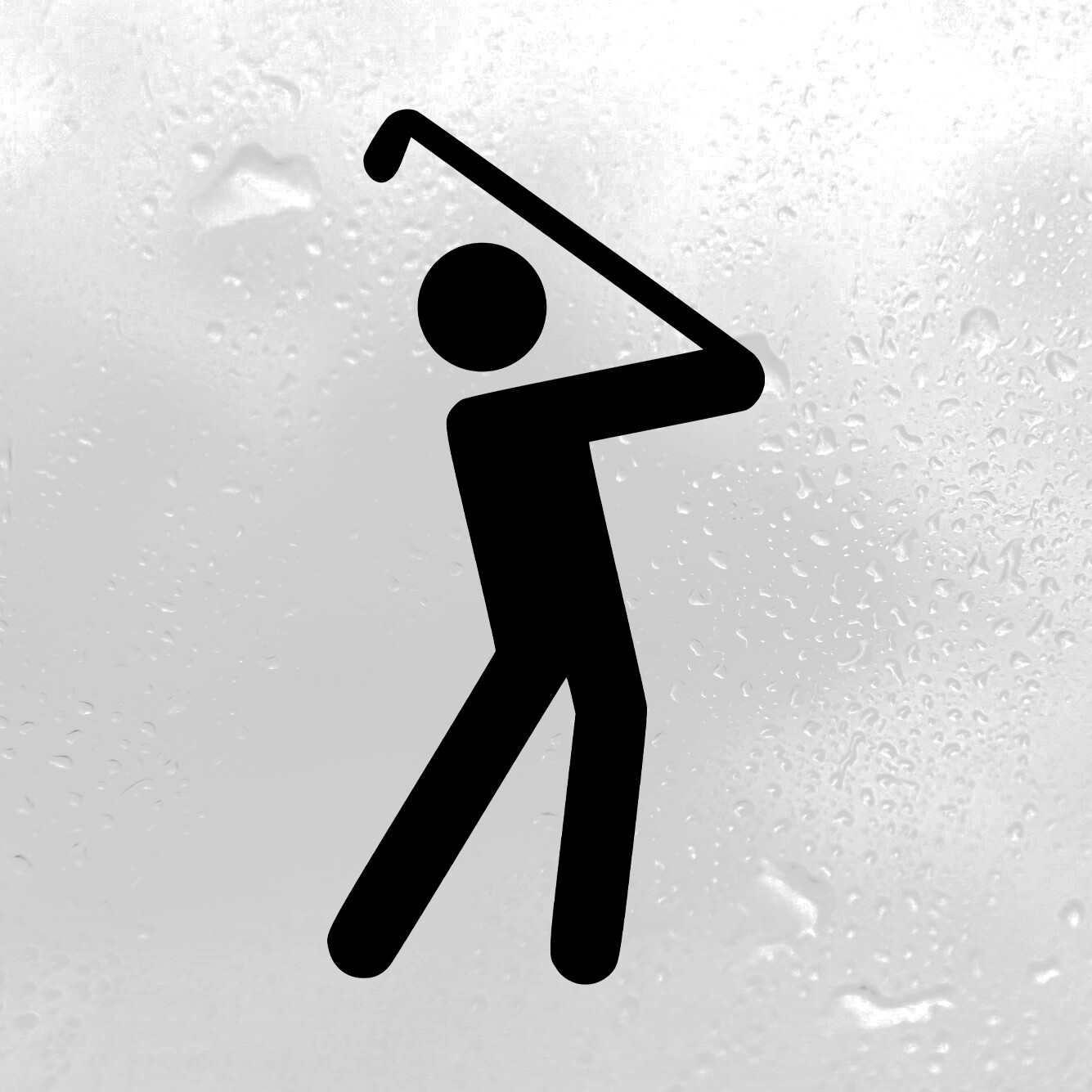 Golfer Figure V4 | Vinyl Decal Sticker For Cars, Golf Carts, and Devices