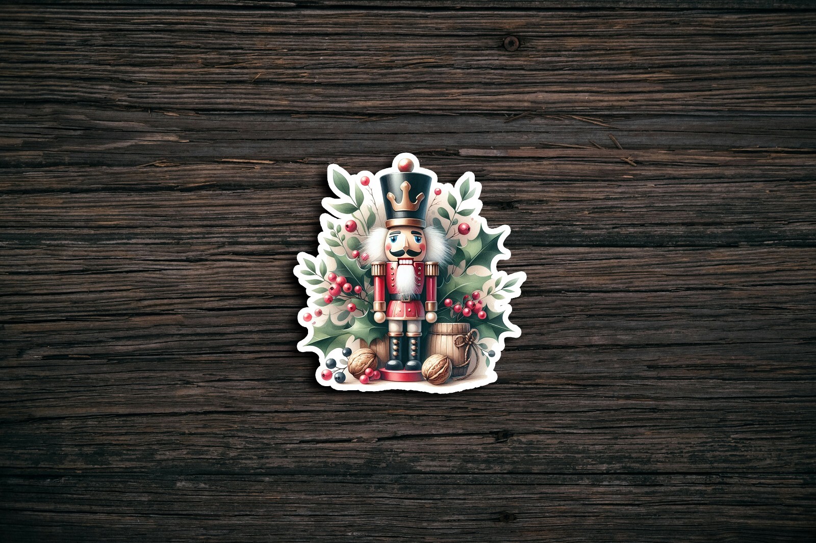 Christmas Nutcracker Sticker | Waterproof | Vinyl Sticker | Water Bottle