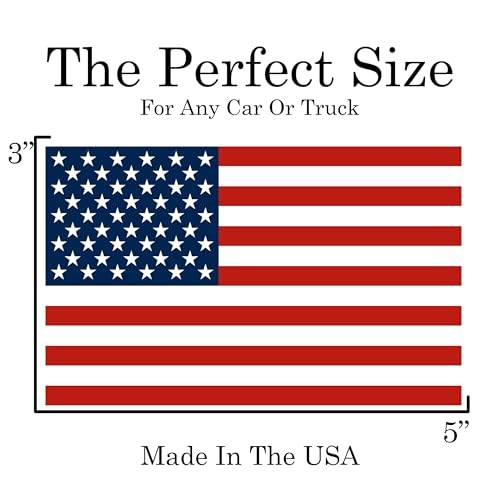 US United States of America USA Flag Car Truck Window Decal Sticker 3×5 Inch