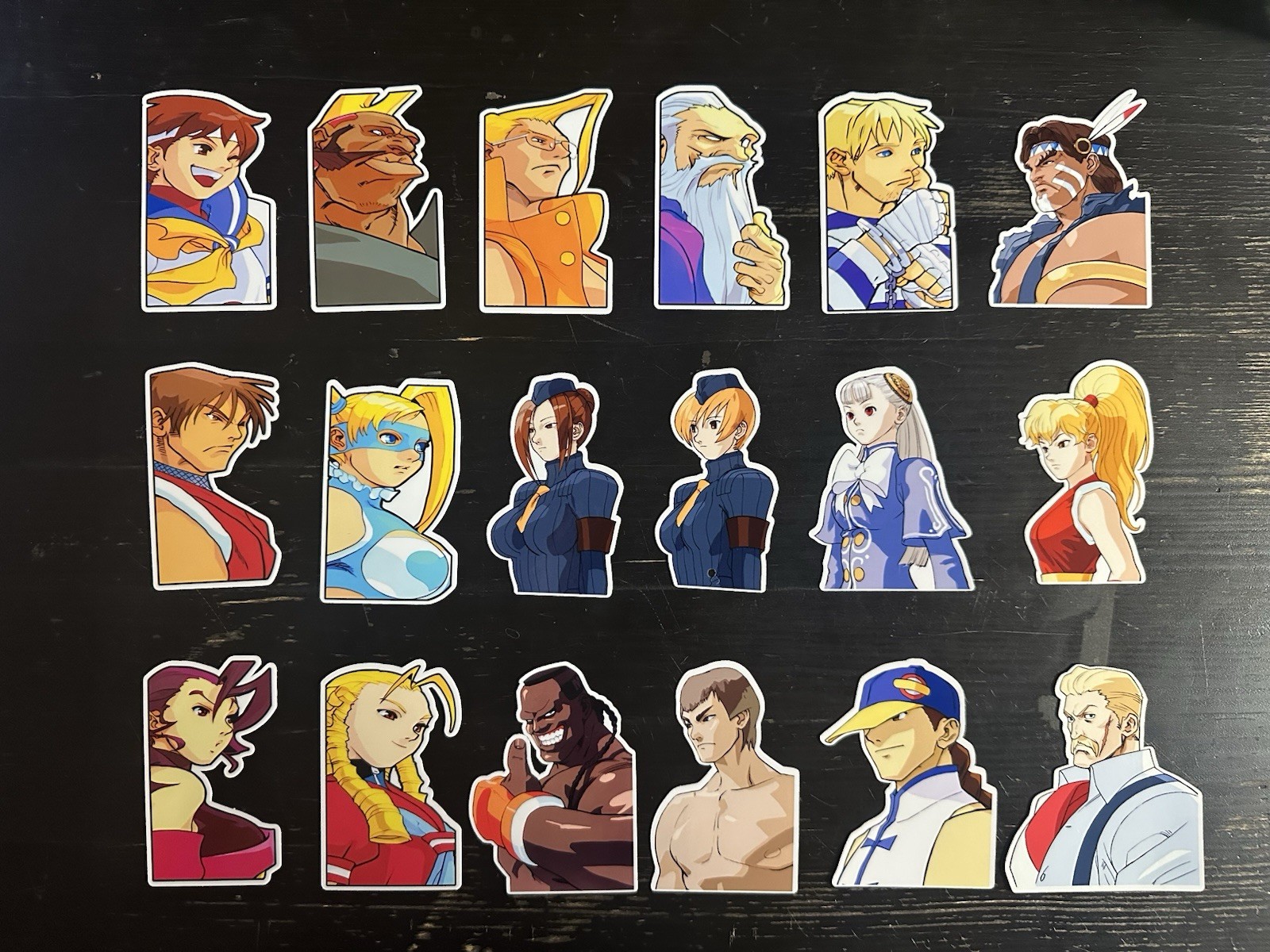 Street Fighter Alpha Full Roster Vinyl stickers Waterproof Weather Resistant