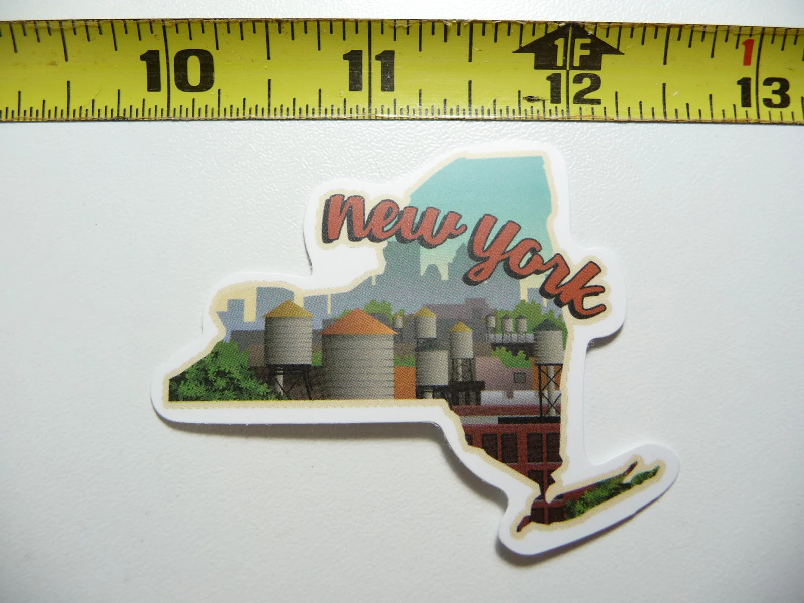 NEW YORK STATE WATER TOWERS SMALL STICKER DECAL MINI TINY TRAVEL POSTER