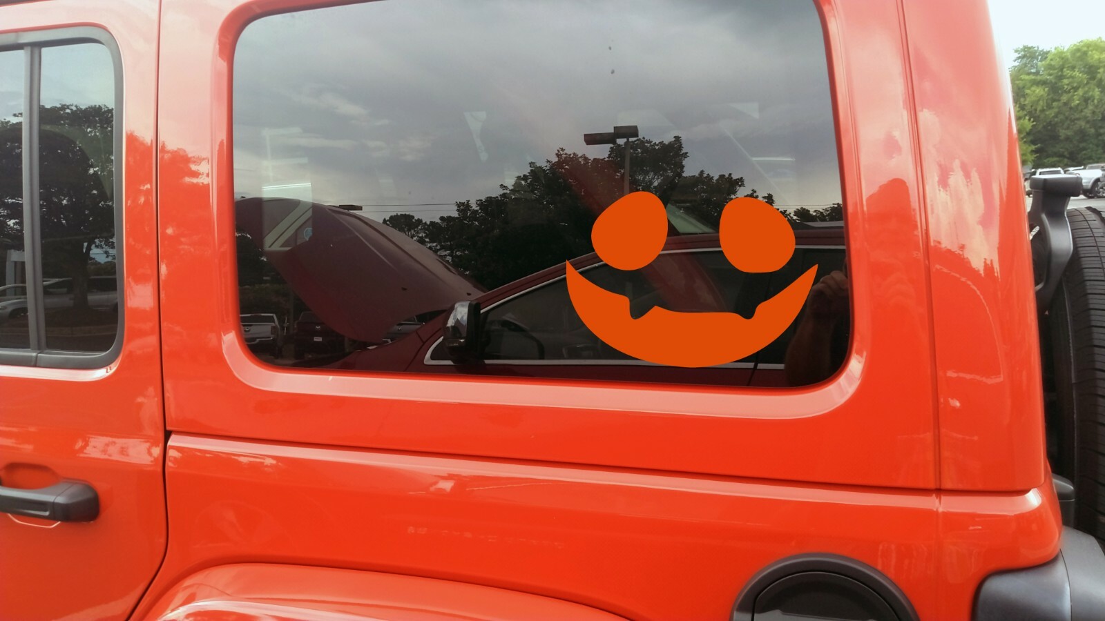 Pumpkin Face Vinyl Decal V3 – Halloween Creepy Smile Scary – Die Cut Sticker