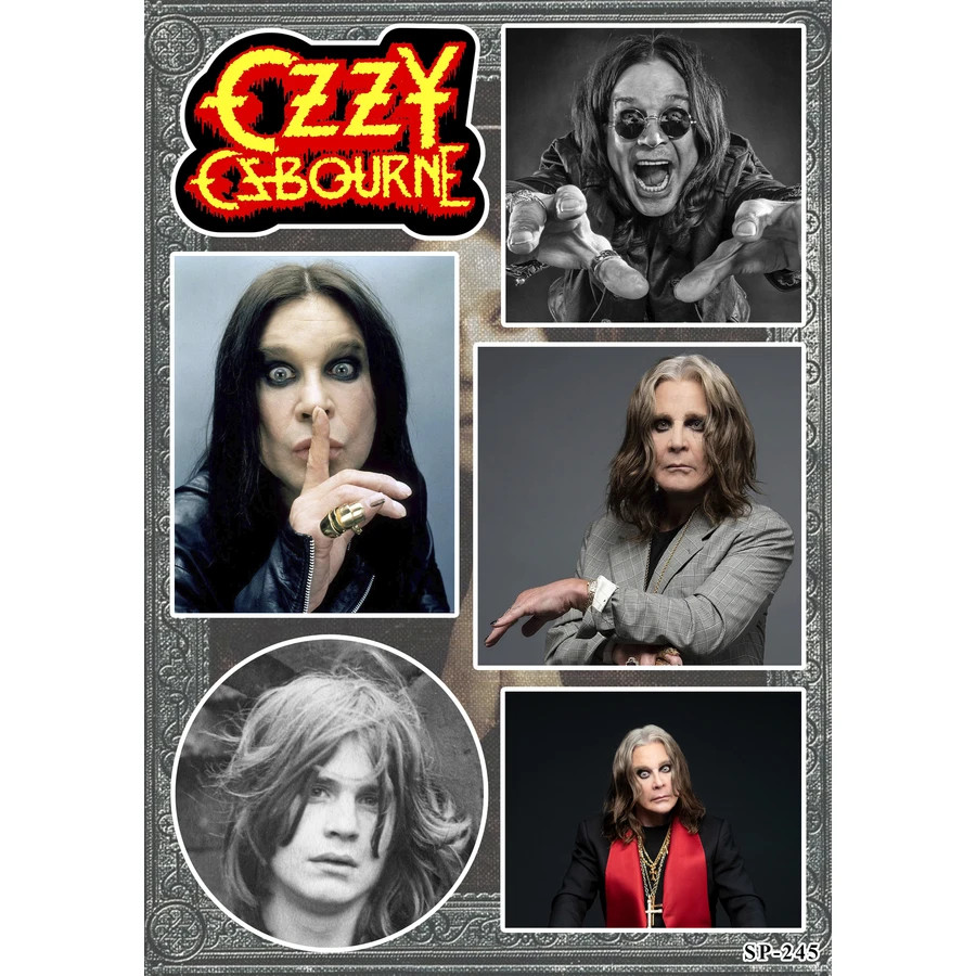 Ozzy Osbourne Sticker Pack John Michael Black Sabbath Heavy Metal Rock Singer