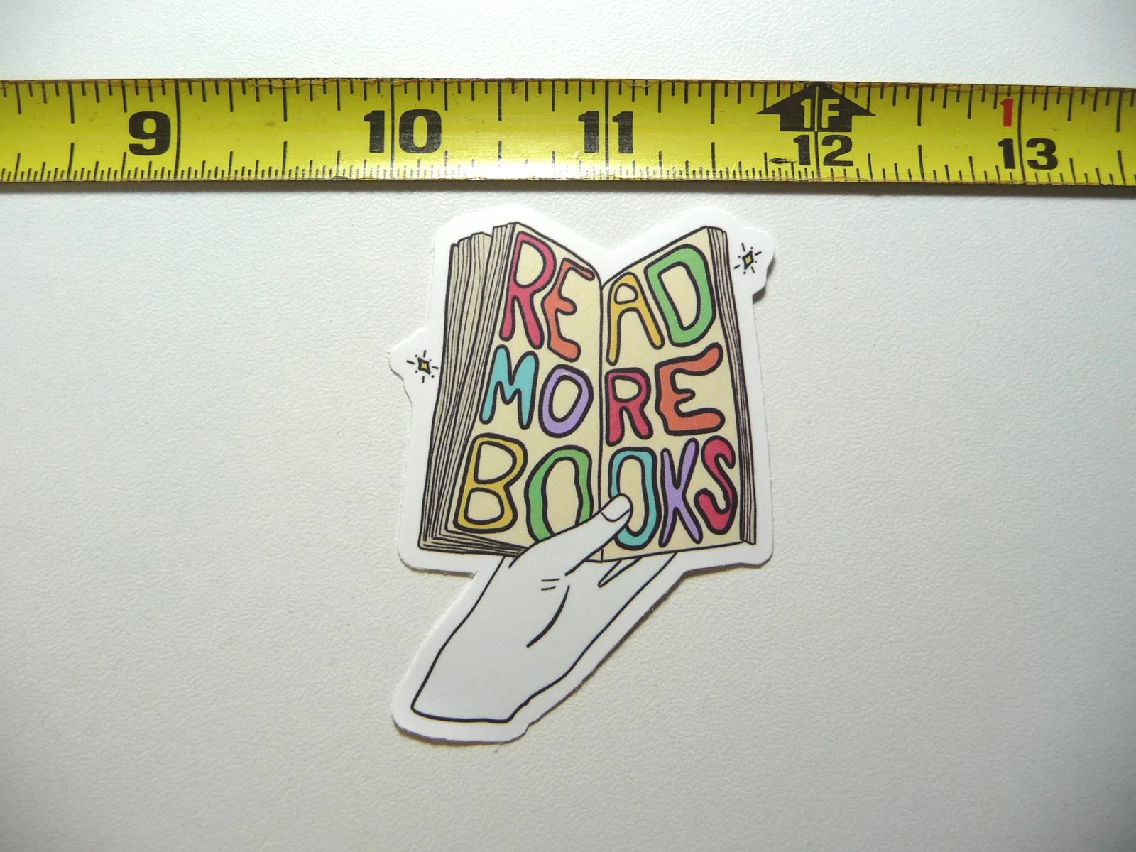 READ MORE BOOKS SMALL STICKER DECAL READING NOVEL LIBRARY STORY FUNNY