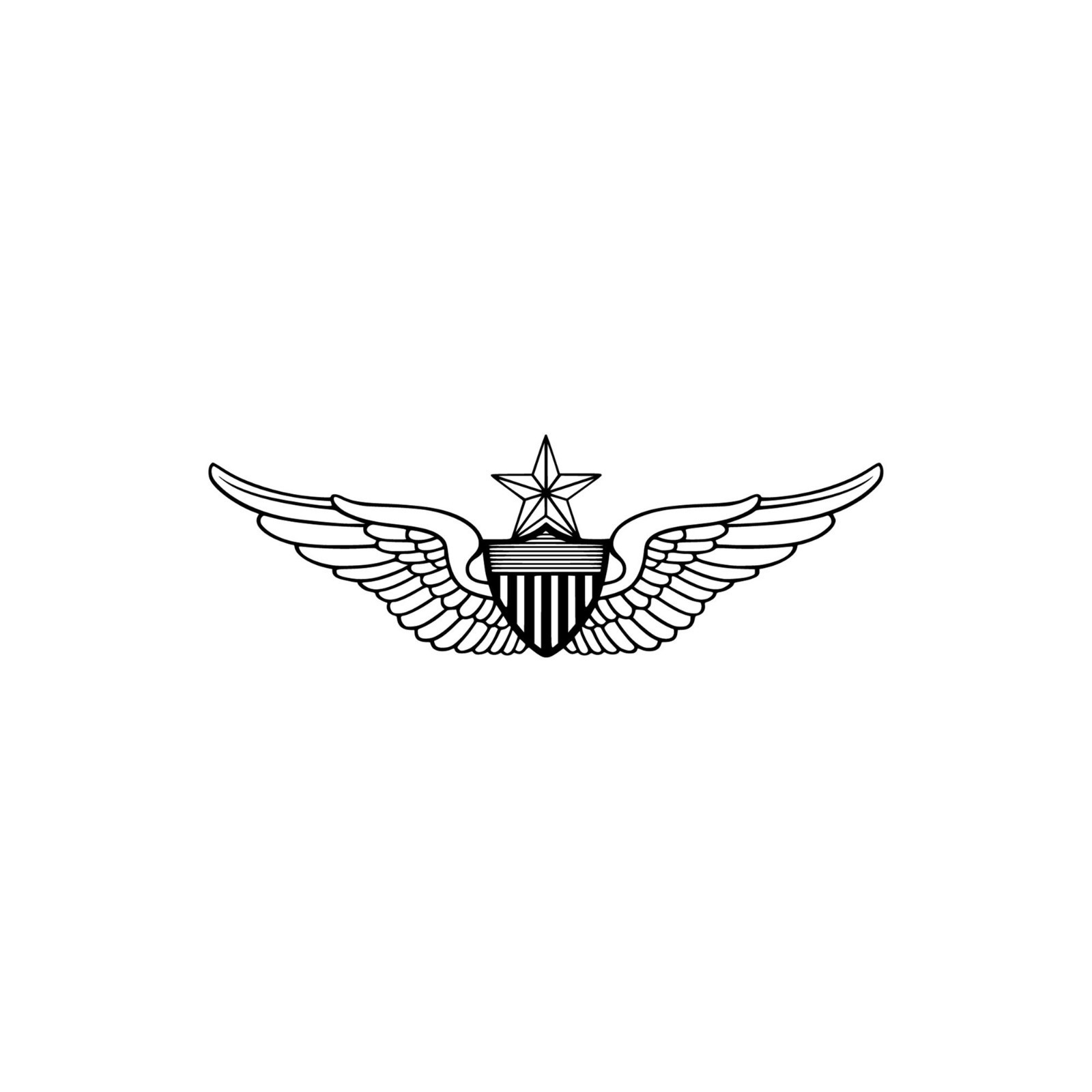 US Army Senior Aviation Badge, Transparent, Permanent Decal