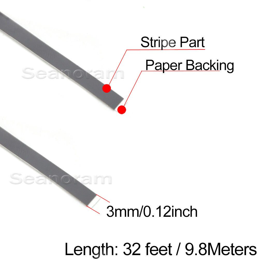 1/8" 3mm Dark Grey DIY Home Shop Pinstriping Pin stripe Decal Vinyl Tape Sticker
