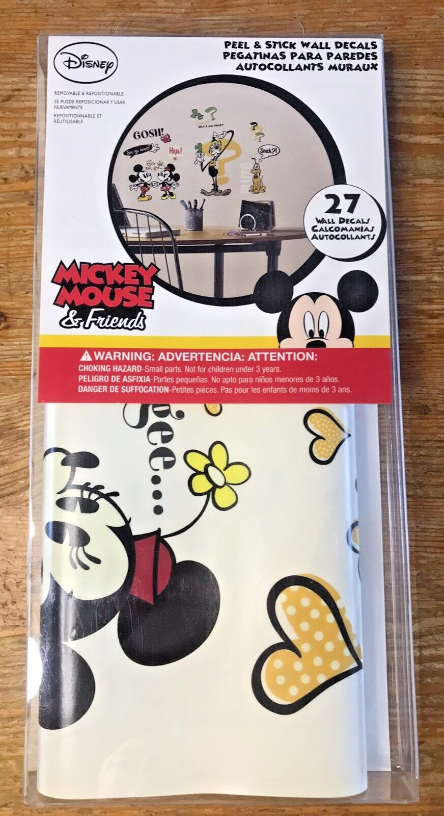 Disney Wall Graphics Mickey Minnie Mouse Goofy Kids Room Decals New Sticker Set