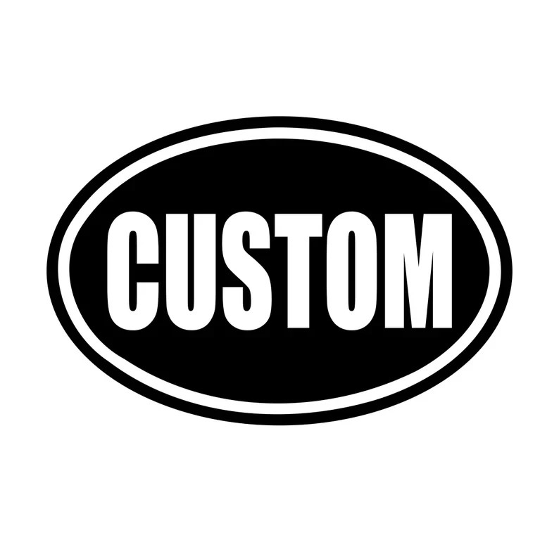 Custom Oval Europe Style Sticker | Personalized Vinyl Decals | Business Logo