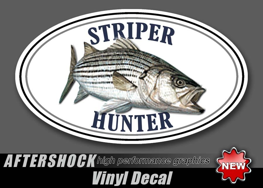 Striper Bass Fishing Sticker Fish Hunter Decal Fish Boat Hybrid