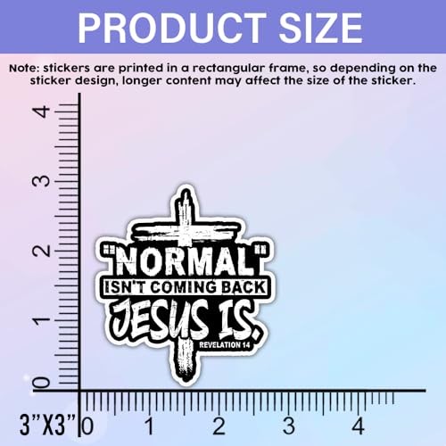 SODAVA (3Pcs, 3in) Normal Isnt Coming Back Jesus is Sticker, Christian