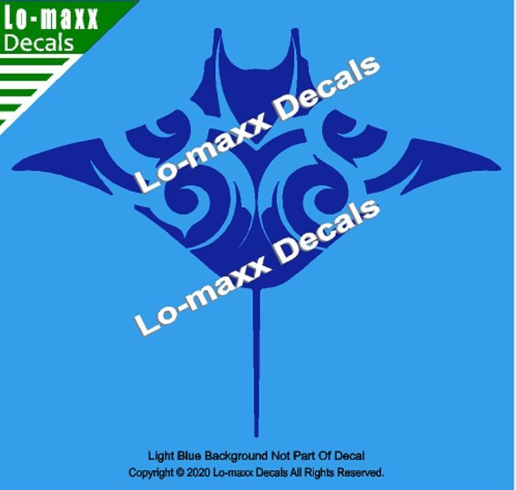 Manta Ray Fish Sea Life Seashore Ocean Beach Car Truck SUV Die Cut Vinyl Decal