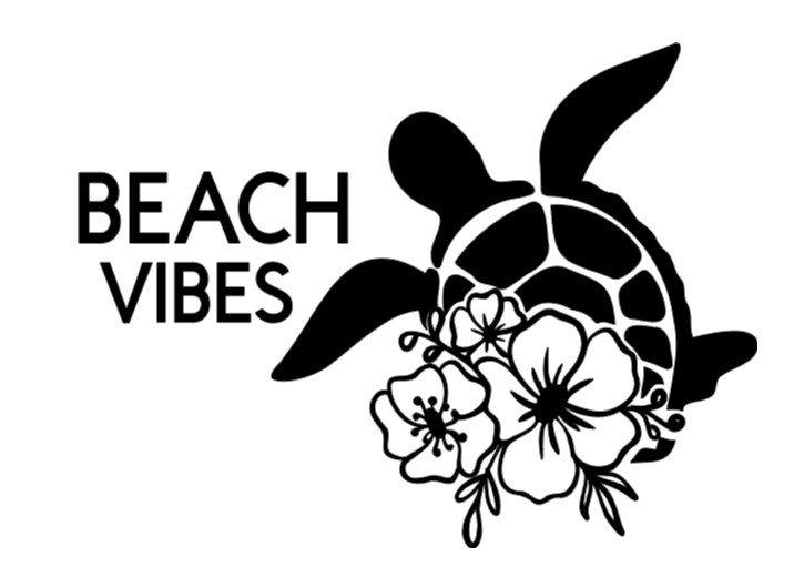 Beach Vibes Summer Vinyl Decal Bumper Sticker Car Window Mirror Art Craft Wall