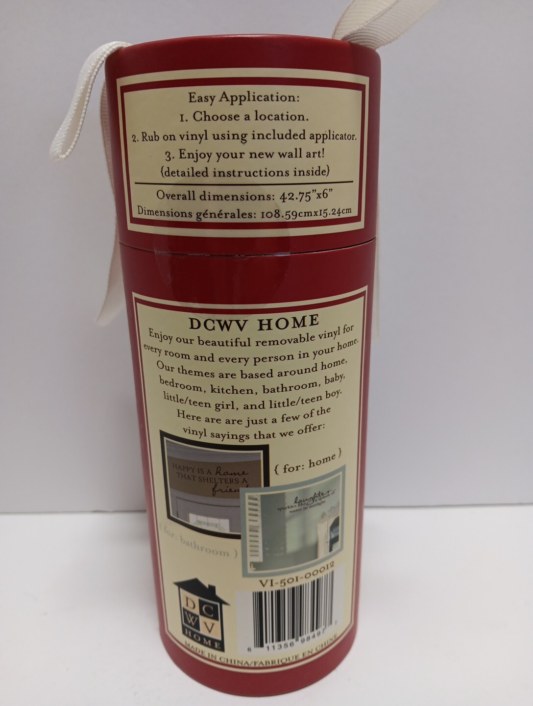 DCWV Home Removable Vinyl Wall Lettering NIB "…GATHERED AROUND THE TABLE"