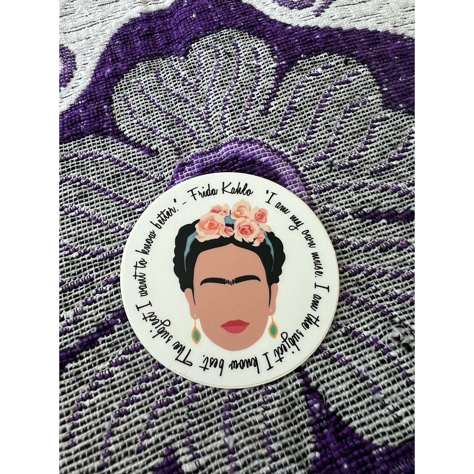 Frida Kahlo Sticker Water Bottle Sticker