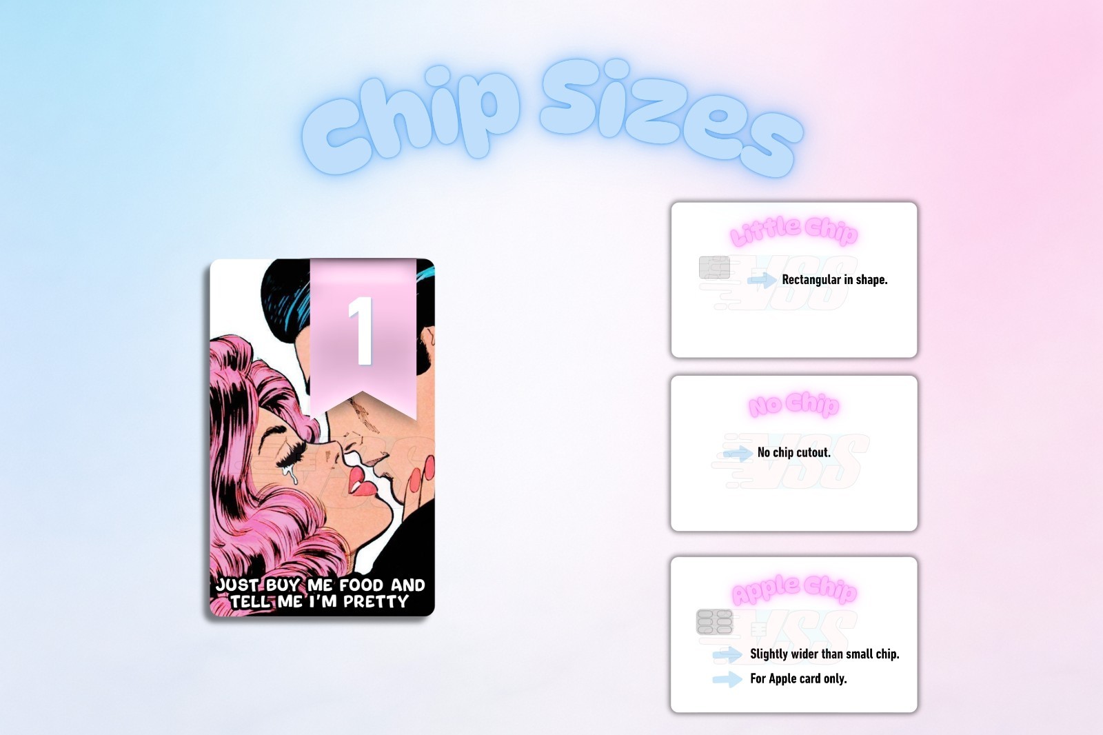 3‑Pack Comic Girl Inspire Card Skins –Vinyl Credit & Debit Card Covers | Durable