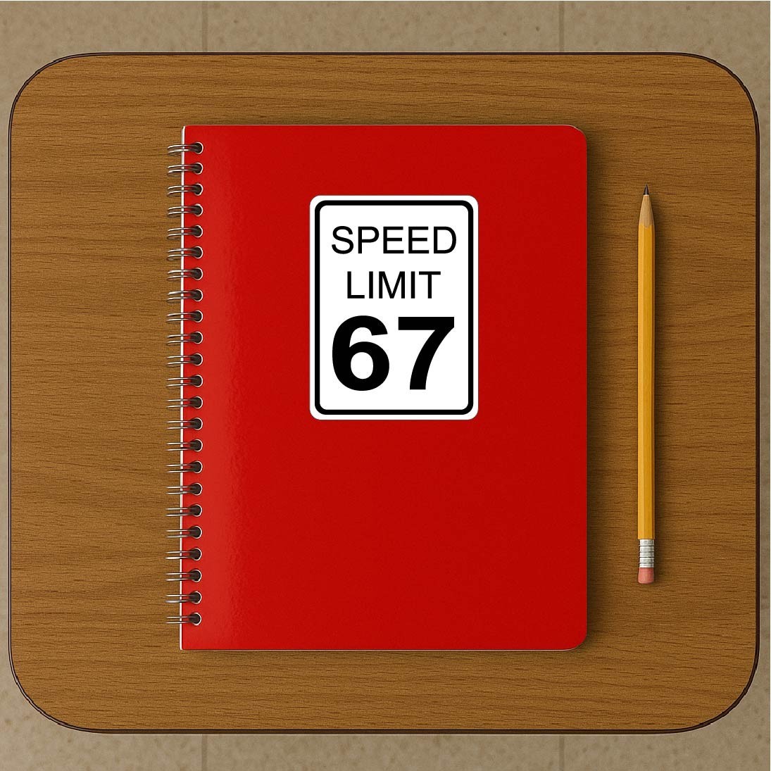Speed Limit 67 Decal Sticker Meme Trending Trend Post 6 7 Teen Gift Get Lost Mi
