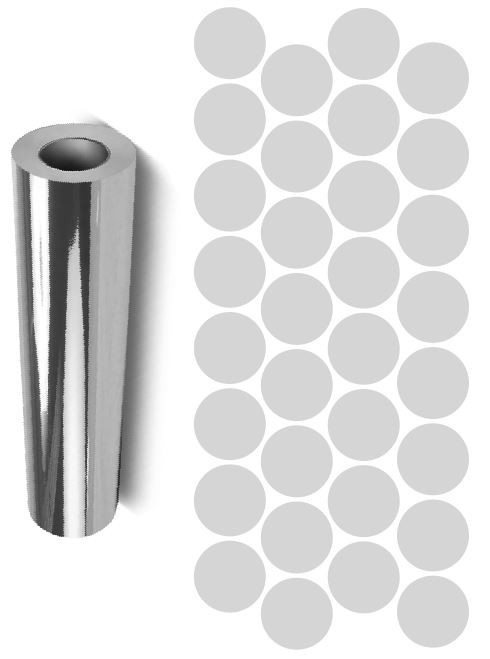Dots Round Vinyl Color Coded Inventory Label Chrome Silver 1 Inch Stickers