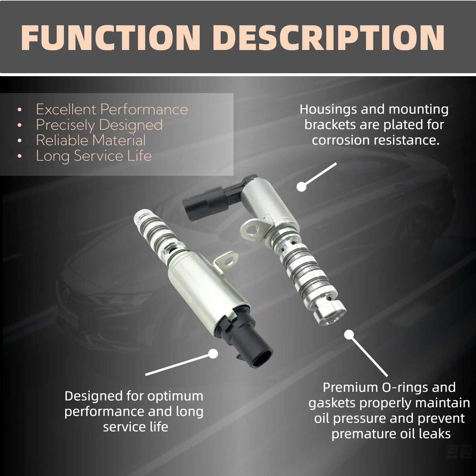 Engine Variable Valve Timing Solenoid VVT 2-pc Intake Exhaust Compa… Fast Ship