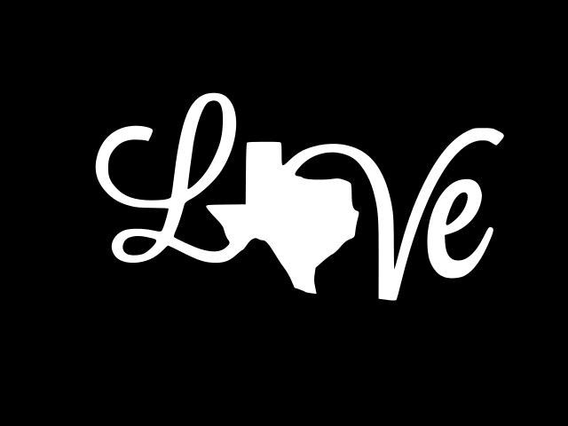 LOVE TEXAS TEXAN Pride Vinyl Decal Car Wall Window Sticker CHOOSE SIZE COLOR