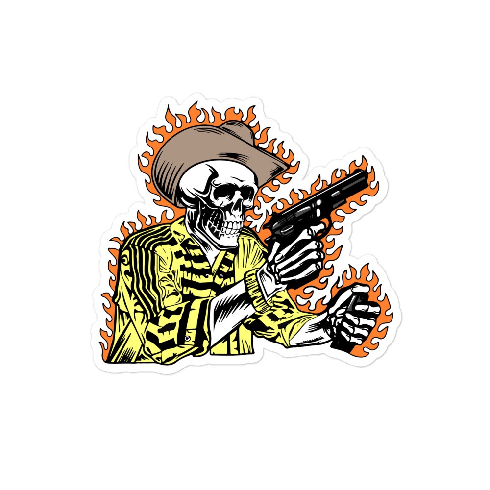 Chalino Skull Bubble-free stickers