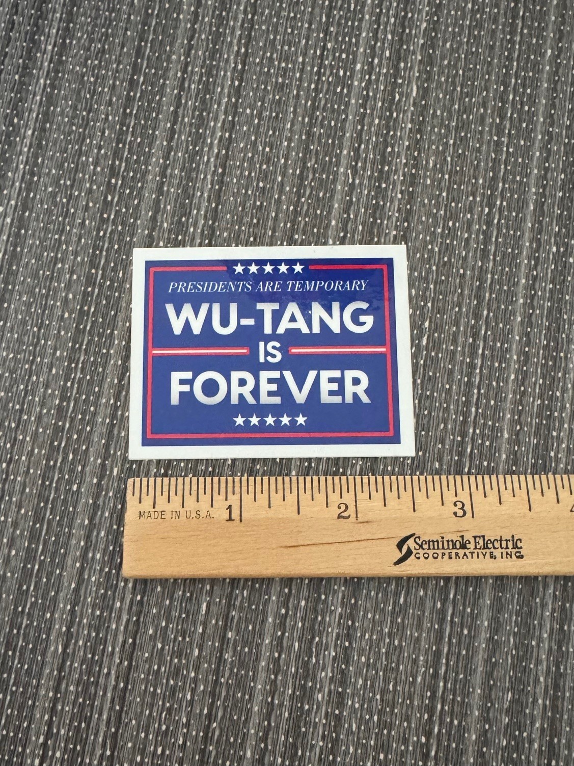 WU TANG IS FOREVER 2.59" x 2" Glossy Rectangle Sticker NEW