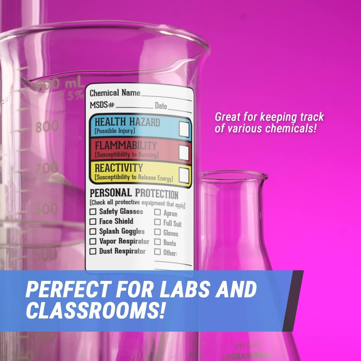 Chemical Identifying Stickers 300ct x 2